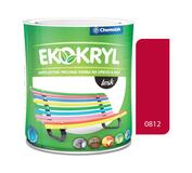 Ekokryl Lesk V2062 0812 jasná červená - vrchná akrylátová farba na drevo a kov 0,6l