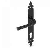 Kľučka ozdobná WHA 90 čierna s otvorom na vložku pre kľúč