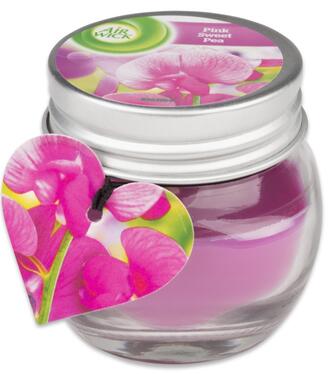 Air Wick Vonná sviečka v skle - Ružové kvety stredomoria 30g