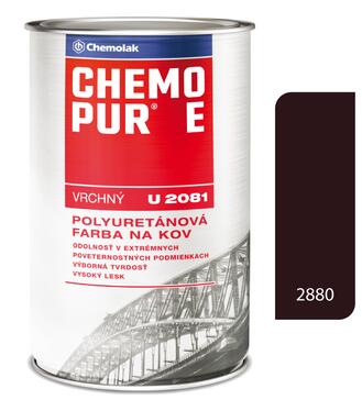 Chemopur E U2081 2880 hnedá gaštanová - Vrchná polyuretánová farba na kov, betón, drevo 0,8l