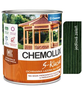 S1040 Chemolux S-Klasik 0531 jedľová zeleň 0,75l - matná ochranná lazúra na drevo