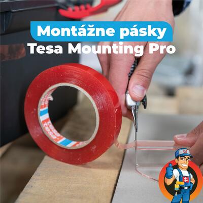 Montážne pásky Tesa Mounting Pro držia bez vŕtania -25%