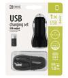 Adaptér USB do auta 2.1A + micro USB kábel + USB C redukcia