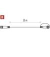 Connect System (B) Standard - predlžovací kábel 10m čierny