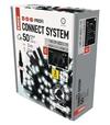Connect System (C) Profi - cencúle 3mx0,4m/50xLED studená biela, čierny kábel (D2CC01)