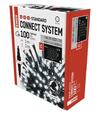 Connect System (C) Standard - záclona 1mx2m/100LED studená biela, čierny kábel (D1EC01)