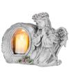 Dekorácia MagicHome, Anjel modliaci so sviečkou LED 28x13x21,5cm