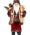 Dekorácia MagicHome Vianoce Santa s darčekom červený 46cm