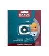 Extol Industrial Kotúč rezný diamantový Turbo Thin Cut, 125mm, suché a mokré rezanie