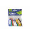 Extol Visačky na kľúče s oceľovým krúžkom, popisovateľné 12ks
