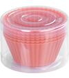 Forma MagicHome, na pečenie, na cupcake, silikón červená, set 6ks 6,5x6,5x3cm
