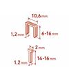 Fortum Sponkovacia pištoľ 6-16mm , šírka spony 10,6x1,2mm, klinec 14-16mm