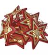 Girlanda LED hviezdy vianočné, prírodná/červená, 1.35m, 2xAA, časovač, teplá biela