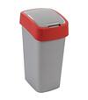 Kôš Curver FLIP BIN 25l, šedostrieborná/červená, na odpad