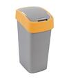 Kôš Curver FLIP BIN 25l, šedostrieborná/žltá, na odpad