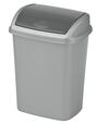 Kôšík Curver Dominik 10l, strieborná/grafitová, na odpad