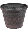 Kvetináč Strend Pro, 29x23 cm, tmavý hnedý, vzor ratan