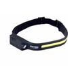 Lampa čelová 350lm COB + XPE LED 1,2Ah Li-pol pevný plastový pás