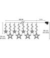 Reťaz MagicHome Vianoce Curtain, 138x LED studená biela, s hviezdami, 230V, 8 funkcií, osvetlenie, L-220x60/90 cm