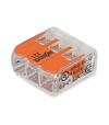 Svorka WAGO 221-413 SVORKA S PÁČKOU 3X0.14-4 MM2 TRANSPARENT/ORANŽOVÁ