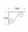 Velano Konzola kovaná WOZ140HB 140x110mm gradovaná strieborná