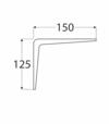Velano Konzola stavebná biela WS150 125x150mm