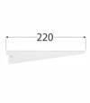 Velano Lišta systémová konzolová jednoduchá WSD 220mm biela