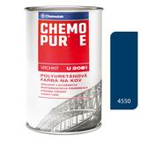 Chemopur E U2081 4550 návestná modrá - Vrchná polyuretánová farba na kov, betón, drevo 0,8l