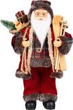 Dekorácia MagicHome Vianoce Santa s darčekom červený 46cm