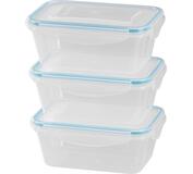 Dóza MagicHome Lunchbox set YH377, obdĺžniková 3 ks, 1350 ml, 155x215x75 mm, Clip