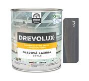 Drevolux Style dekoračná a ochranná lazúra na drevo s voskom, sivý 0,75l