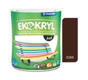 Ekokryl Lesk V2062 0260 palisander - vrchná akrylátová farba na drevo a kov 0,6l