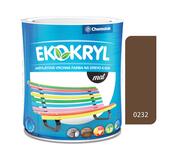 Ekokryl Mat V2045 0232 hnedá kávová - vrchná akrylátová farba na drevo a kov 0,6l