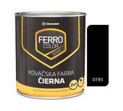 Ferro Color Efekt kováčska čierna - syntetická antikorózna matná farba 2v1 2,5l