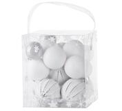 Gule MagicHome Vianoce bielo - strieborné mix 6-3cm 31ks/bal