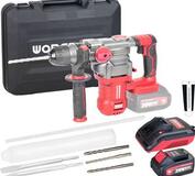 Kladivo Worcraft CRH-S20LiBDM, 20V Li-ion, ShareSYS, SDS+ 4,5J, bezuhlíkové, SET 1x akumulátor 4.0Ah, 1x rýchlonabíjačka