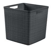 Kôš Curver® JUTE CUBE, 17L,tmavý sivý, 28x28x27 cm