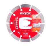 Kotúč rezný diamantový segmentový, ø125x1,8mm, suché rezanie, EXTOL PREMIUM