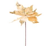 Kvet MagicHome Poinssetia zlatý stonka veľkosť kvetu 31cm