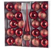 MagicHome Gule na vianočný stromček, špic, červené, 21ks