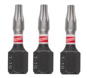 Milwaukee SHOCKWAVE IMPACT DUTY TX10 Šrobovacie bity 25mm, 3ks