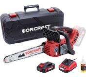 Píla Worcraft CGC-S20LiBAM bezuhliková reťazová 20V Li-ion 75ml nádrž na olej, 12` reťaz, SET v kufríku