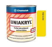 S2822 Uniakryl 0610 žltá - Farba na značenie ciest, na asfalt a betón 0,75kg