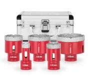 Sada vyrezávačov Strend Pro Premium DCB11S5 20-35-45-55-68mm M14 diamant korunky professional