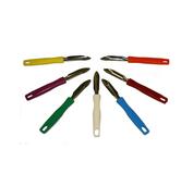 Škrabka na zemiaky, nerezová čepeľ, plastová rukoväť, pre pravákov