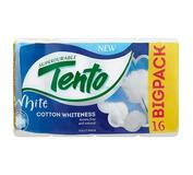 Tento White Toaletný papier Cotton whiteness 16ks