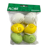 Vajíčka veľkonočné kvet mix farieb 6cm 6ks