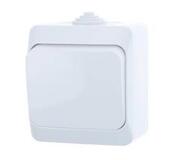 Vypínač č.7 na omietku, IP44, biely