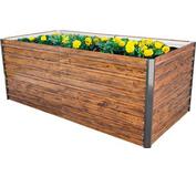 Záhon Strend Pro Garden 200x100x77cm 3D dizajn drevo kov vyvýšený