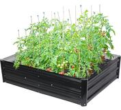 Záhon Strend Pro Garden, 3D dizajn, kovový, vyvýšený, 120x90x30 cm